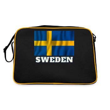 SWEDEN - Retro Bag - black/gold - Back