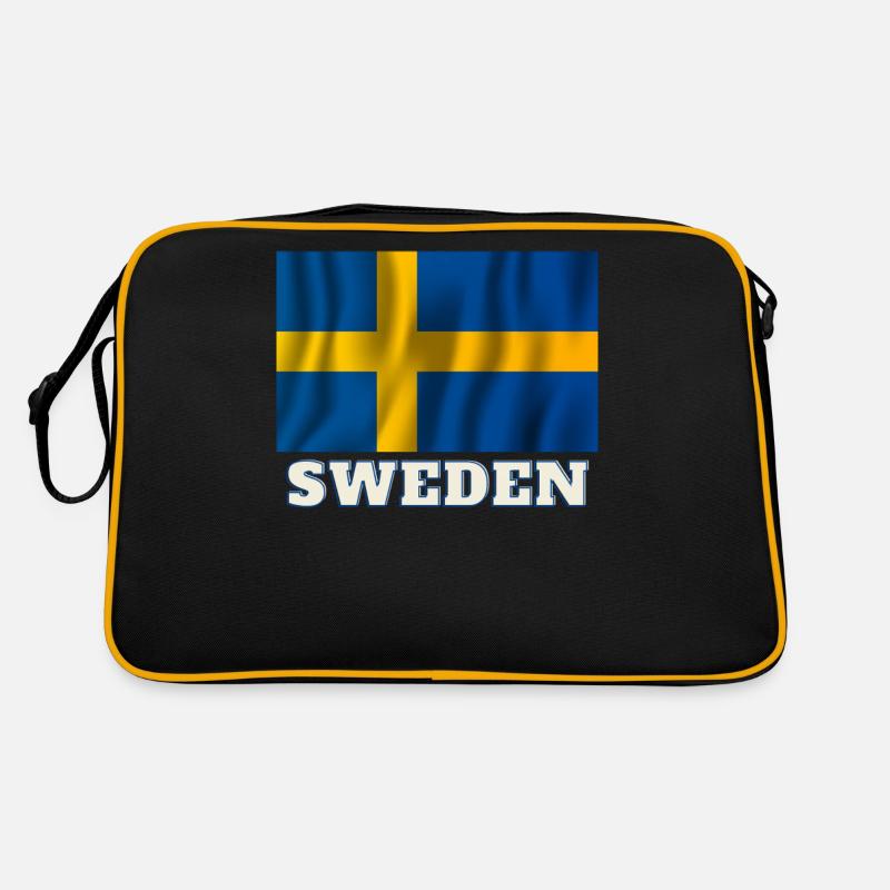 Schweden - Retro Tasche - Schwarz/Gold