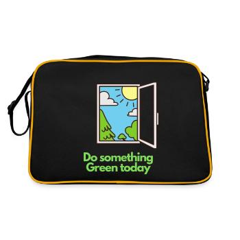 Do something Green today ! - Sac Retro - noir/or - Dos