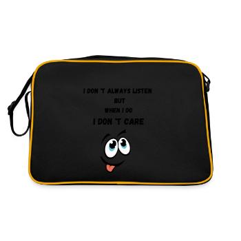 Drôle de citation - Sac Retro - noir/or - Dos