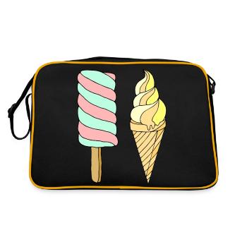 Crème glacée - Sac Retro - noir/or - Dos