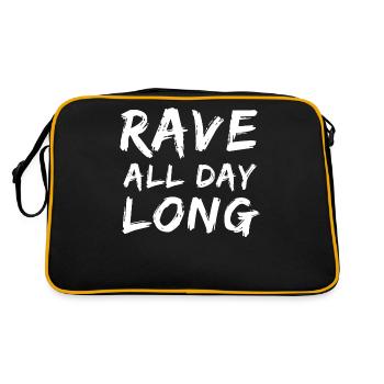 Raver / Rave / Gabber / Speedcore Raver Uptempo - Sac Retro - noir/or - Dos