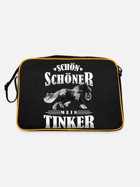 Schön Schöner Mein Tinker - Retro Tasche - Schwarz/Gold - Hinten