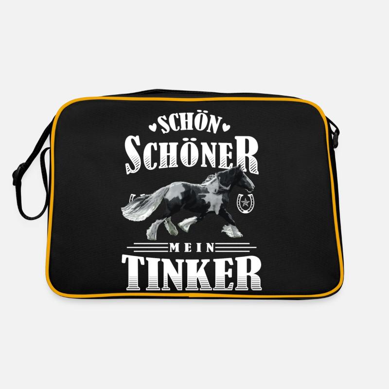 Schön Schöner Mein Tinker - Retro Tasche - Schwarz/Gold