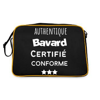 Authentique bavard certifié conforme humour - Sac Retro - noir/or - Dos