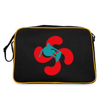 surfer pays basque 2 - Sac Retro - noir/or - Dos