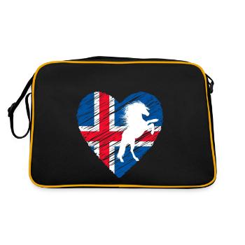 Cheval islandais - Sac Retro - noir/or - Dos