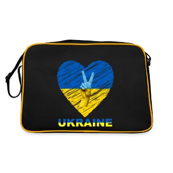 Ukraine Cœur - Sac Retro - noir/or - Dos