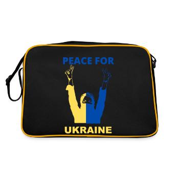 PAIX POUR L’UKRAINE - Sac Retro - noir/or - Dos