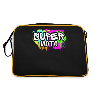 Supermoto / Supermotard / Supermoto Wheelie Biker - Sac Retro - noir/or - Dos