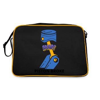 piston broke - Retro Bag - black/gold - Back