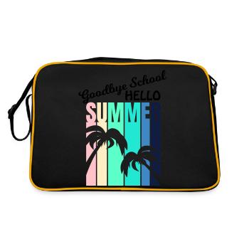 Goodbye School Hello Summer | Last day of school - Retro Bag - black/gold - Back