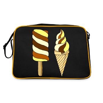 Eis - Retro Tasche - Schwarz/Gold - Hinten