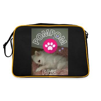 Pom Pom 1 - Retro Tasche - Schwarz/Gold - Hinten