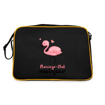 Flamingo Club - MoinJour 37 - Retro Tasche - Schwarz/Gold - Hinten