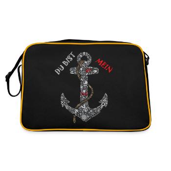 Lettrage Anchor Lesumer - Sac Retro - noir/or - Dos