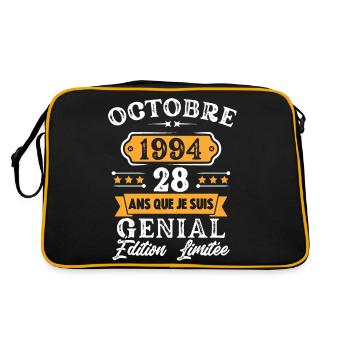 Cadeau D'anniversaire 28 Ans Octobre 1994 Rétro - Sac Retro - noir/or - Dos