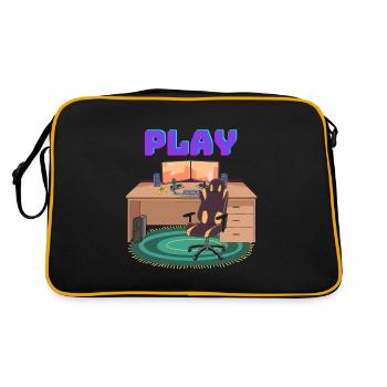 Gaming PC Desk - Retro Bag - black/gold - Back
