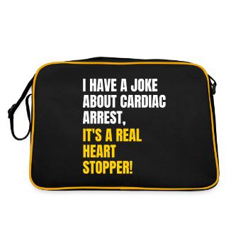 Cardiac arrest joke - Retro Bag - black/gold - Back