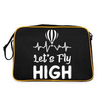 Lets Fly High Air Balloons - Retro Tasche - Schwarz/Gold - Hinten