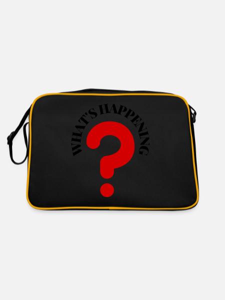 Illustration de ce qui se passe - Sac Retro - noir/or