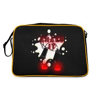 ProteinSHAKE it - Retro Tasche - Schwarz/Gold - Hinten