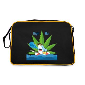 High Hai - Retro Tasche - Schwarz/Gold - Hinten