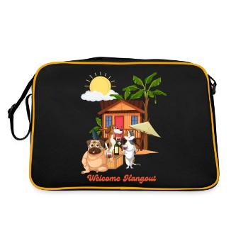 hang out party - Retro Bag - black/gold - Back