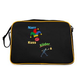 Narrkuss Köder - Retro Tasche - Schwarz/Gold - Hinten