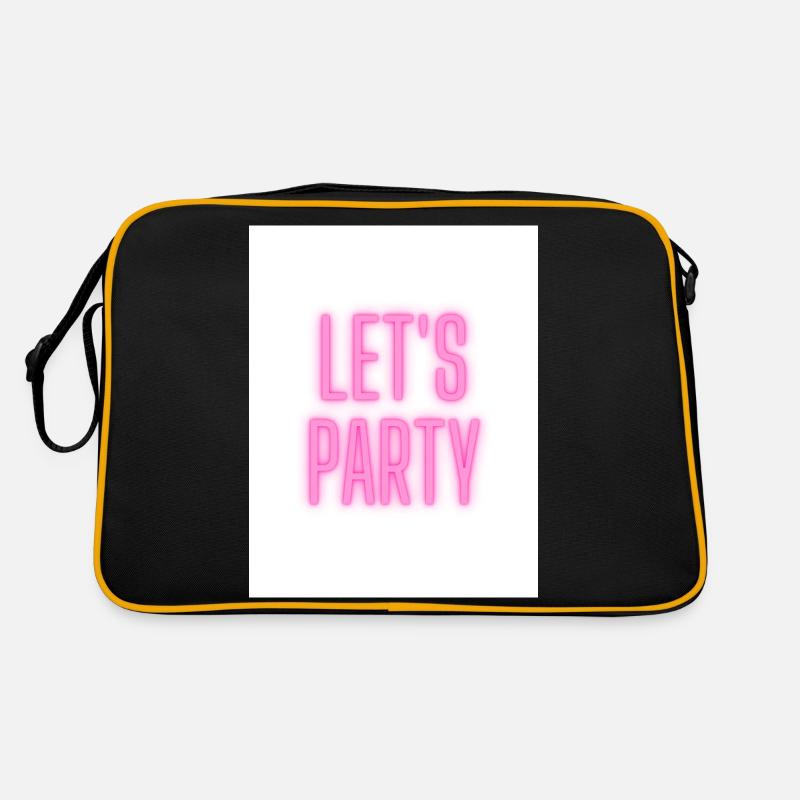 Let's Party - Retro Tasche - Schwarz/Gold