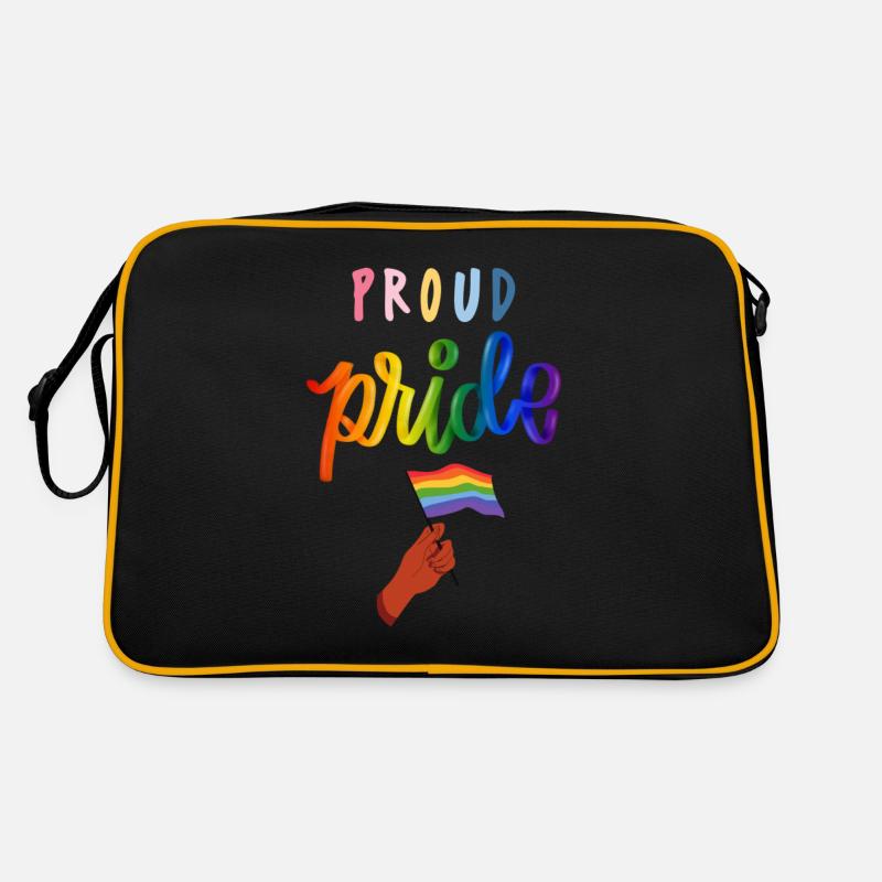 pride shirt - Retro Tasche - Schwarz/Gold
