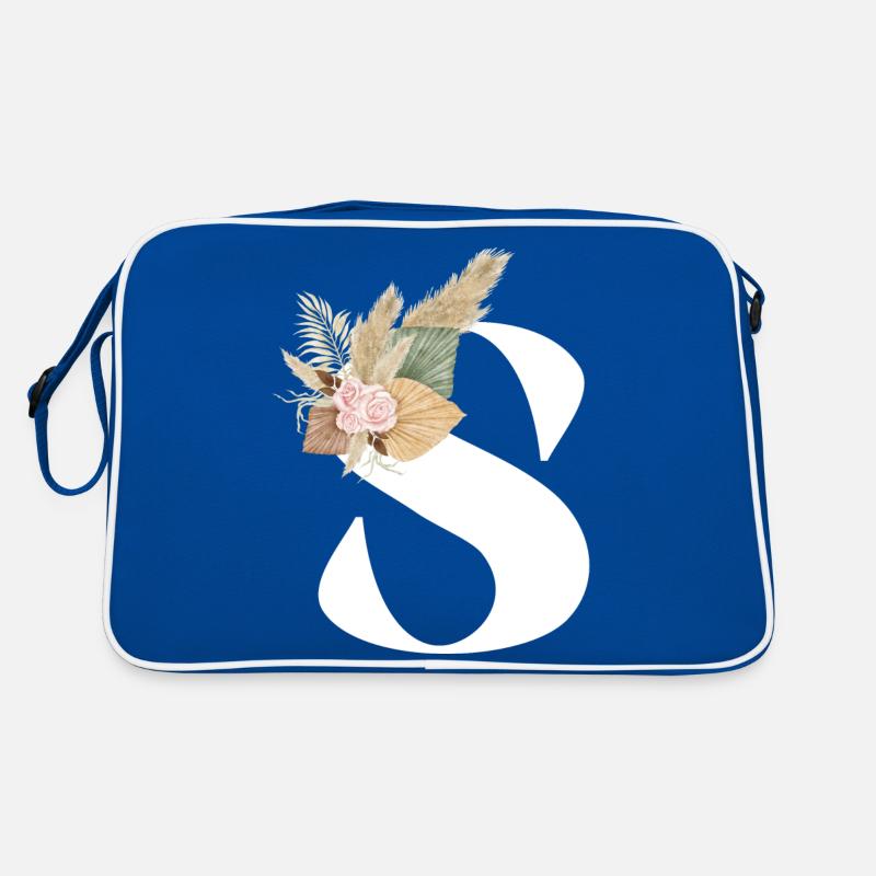 Buchstabe S blumig Retro Tasche
