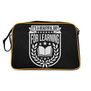beautiful day for learning - Retro Bag - black/gold - Back