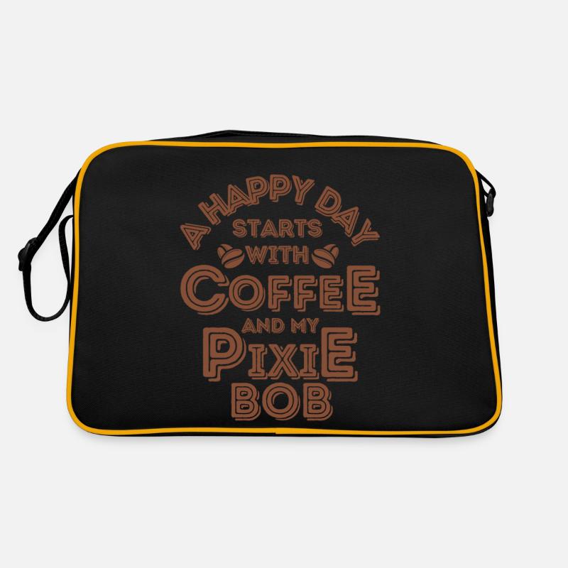 Pixie Bob Katze Kaffee Cafe Retro Tasche