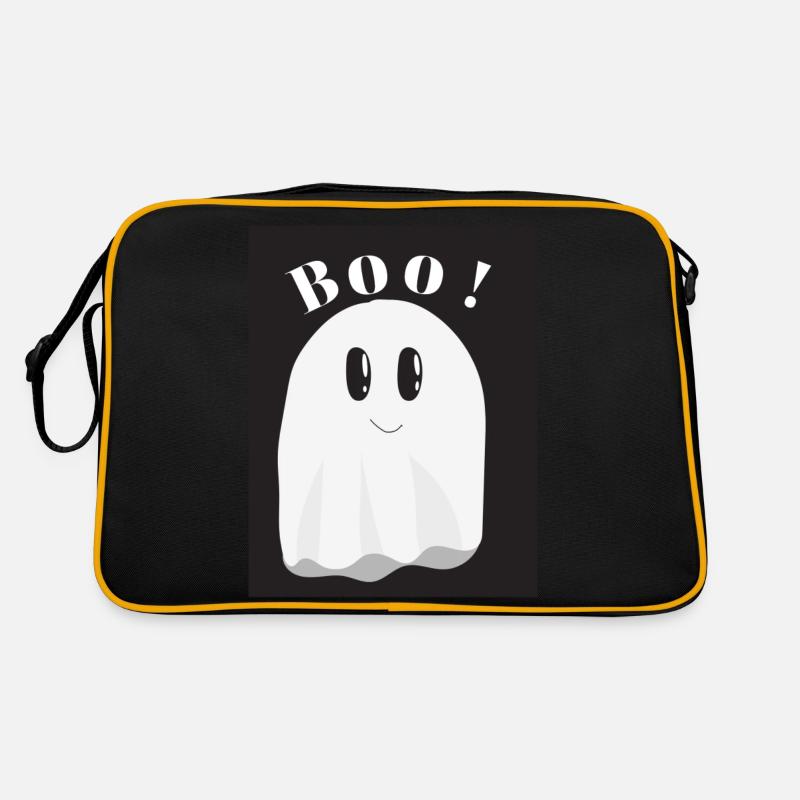 Halloween Geist - Retro Tasche - Schwarz/Gold