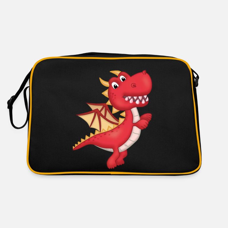 Malin petit Dragon rouge Sac Retro