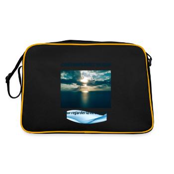 Contemplons l'océan pour regarder la vie en grand - Sac Retro - noir/or - Dos