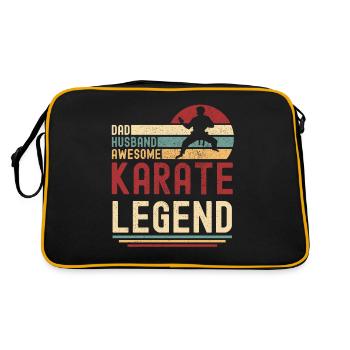 Papa Husband Karaté Legend vintage rétro - Sac Retro - noir/or - Dos