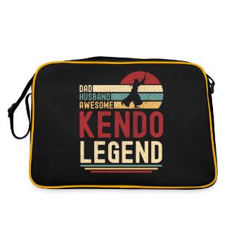 Papa Husband Kendo Legend vintage rétro - Sac Retro - noir/or - Dos