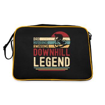 Papa Husband Downhill Mountain Bike Legend rétro - Sac Retro - noir/or - Dos