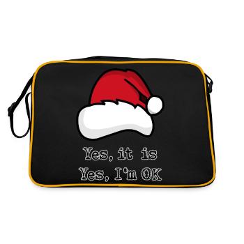Christmas, Yes it is, Yes I'm OK - Retro Bag - black/gold - Back