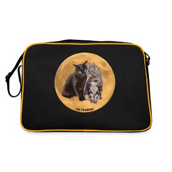 Les frangins fond planète 1 - Sac Retro - noir/or - Dos