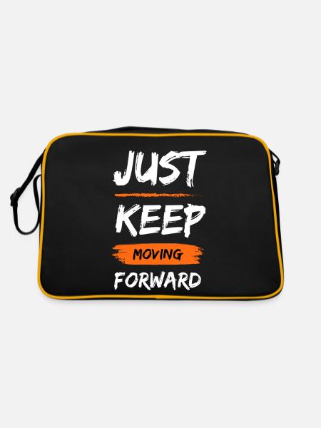Just Keep Moving - Retro Bag - black/gold - Back