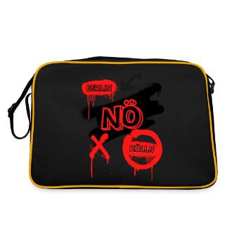 Berlin NÖ Kölln - Cooles Statement Shirt Berlin - Retro Tasche - Schwarz/Gold - Hinten