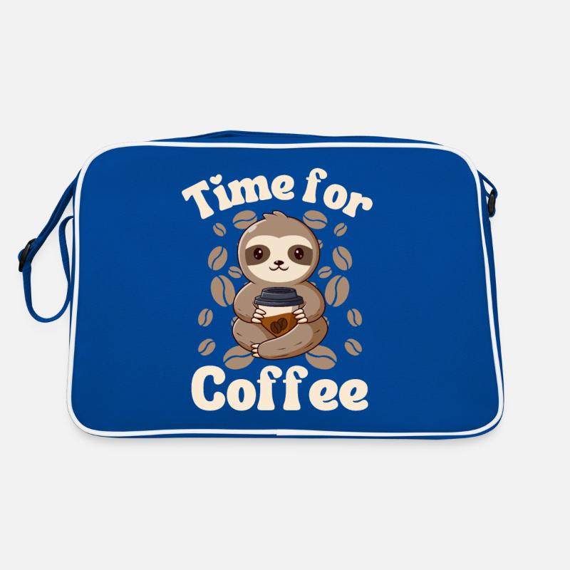 Faultier Kaffee Cafe Faultier braucht Kaffee Retro Tasche