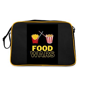 Food Wars - Retro Tasche - Schwarz/Gold - Hinten