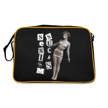 Le sexisme est nul - Sac Retro - noir/or - Dos