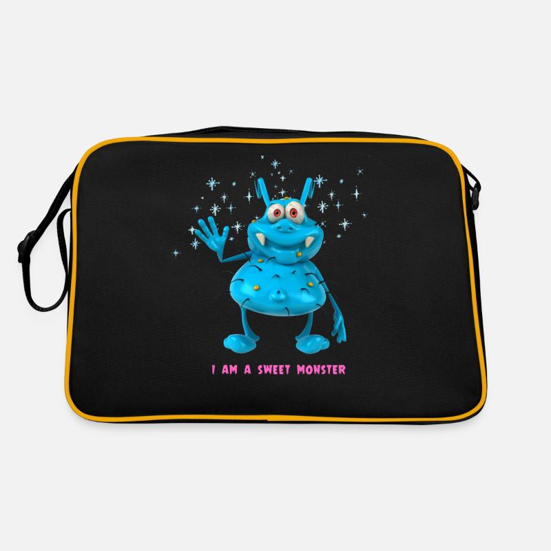 i am a Monster - Retro Tasche - Schwarz/Gold