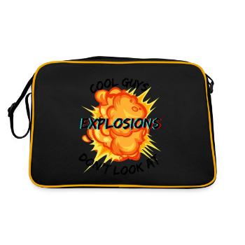 Cool guys don't look at Explosions - Retro Bag - black/gold - Back