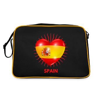 WM Quatar I Love Spain Pattern - Retro Bag - black/gold - Back